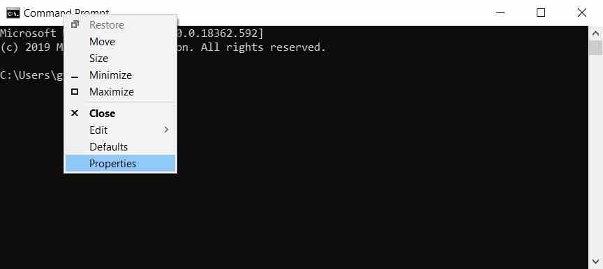 How to copy and paste in Windows 10 from the Command Prompt
