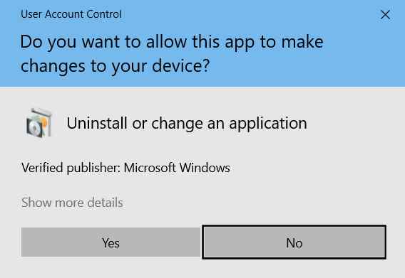 How to uninstall applications on Windows 10 through the Control Panel