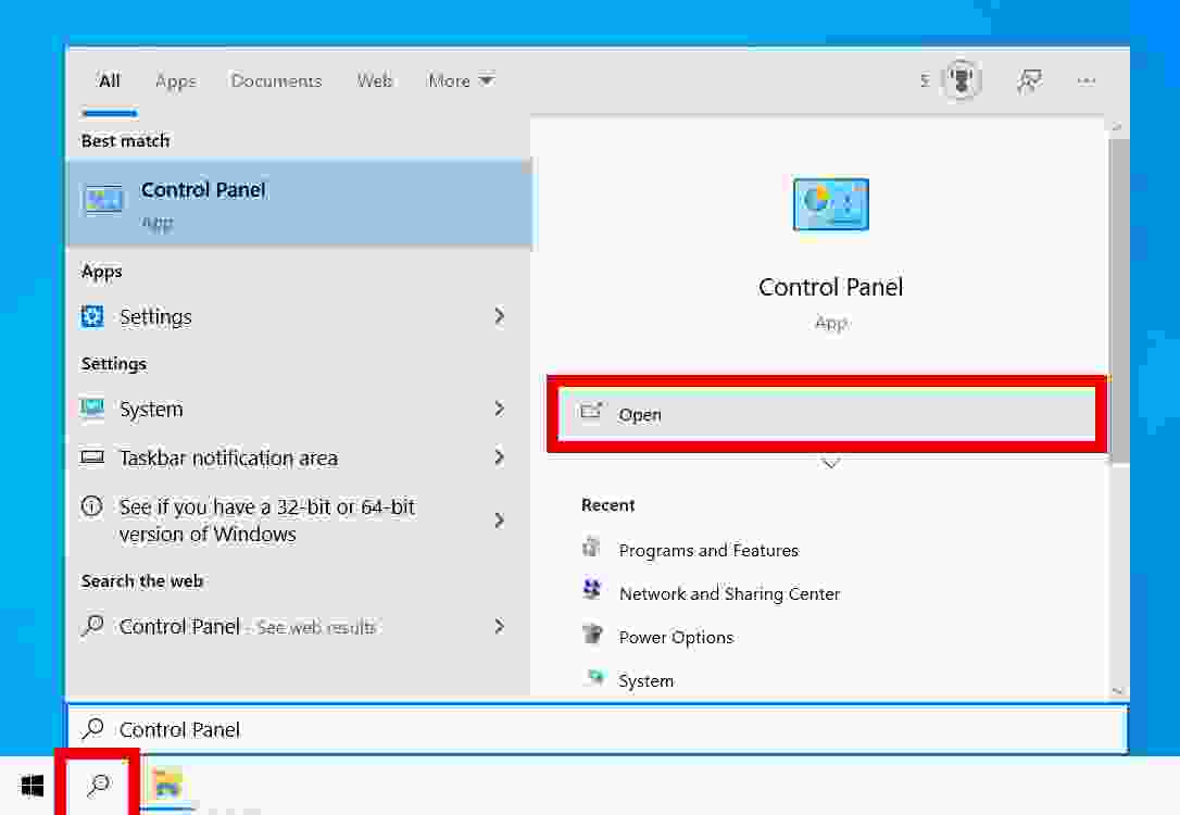 How to uninstall applications on Windows 10 through the Control Panel