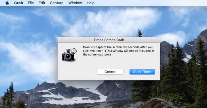 Screenshot Timer with Grab