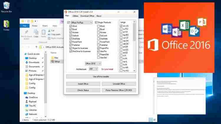 Activate Microsoft 2016 with KMS Office 2019