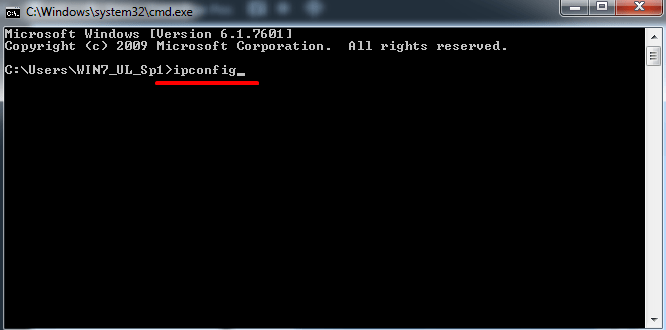 Check Laptop IP Through CMD