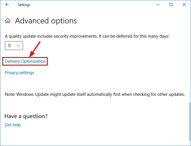 Disable Peer to Peer Updates