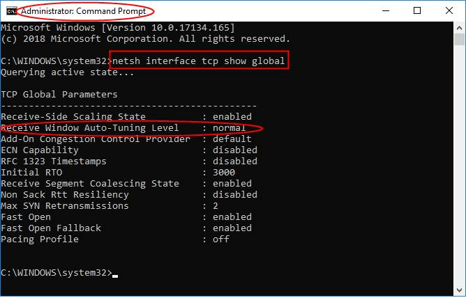 Disable Windows Auto-Tuning