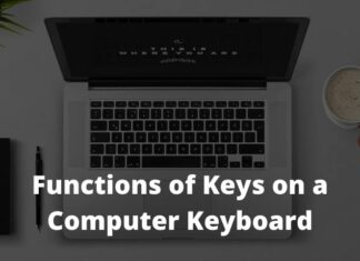 Functions of Keys on a Computer Keyboard