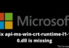 How To Fix api-ms-win-crt-runtime-l1-1-0.dll is missing