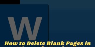 How to Delete Blank Pages in Microsoft Word