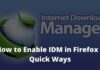 How to Enable IDM in Firefox 6 Quick Ways