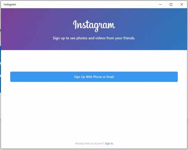 How to download the Instagram application on a Windows 10 laptop