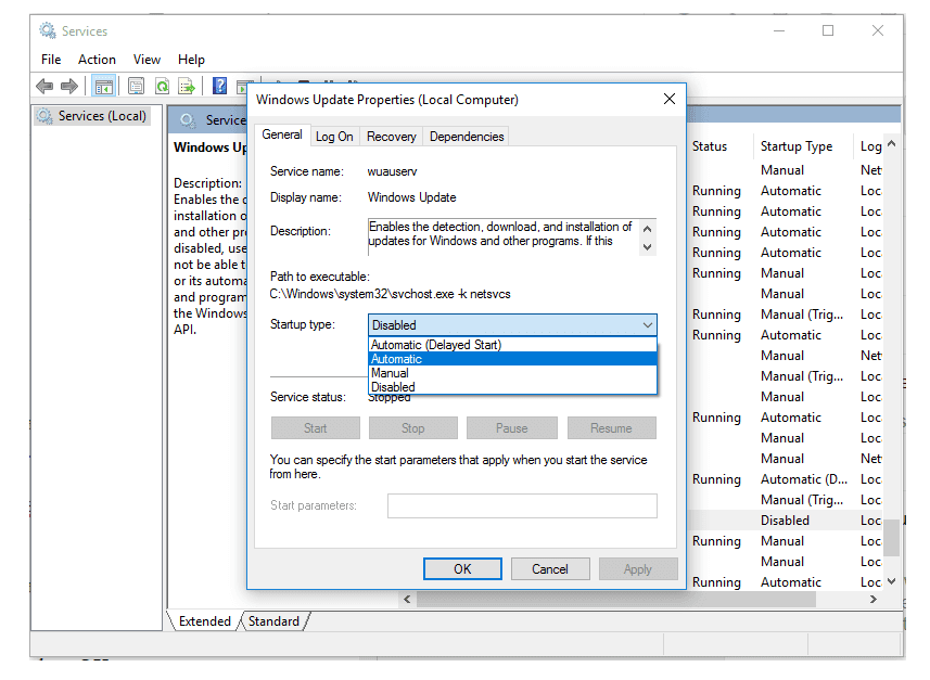 Set up Windows Service
