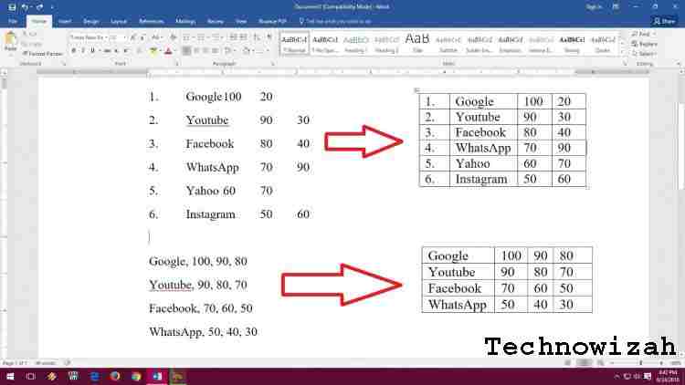 How To Convert Text To Table