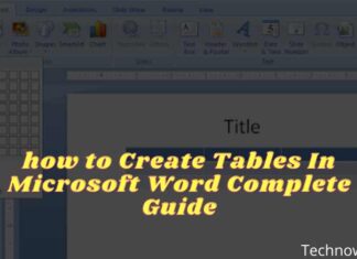 How to Make a Tables In Microsoft Word Complete Guide