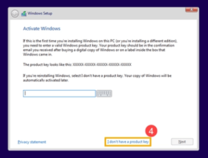 how to activate windows 10 pro with no key