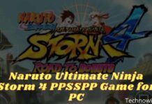 Naruto Ultimate Ninja Storm 4 PPSSPP Game for PC