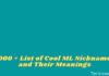1000 + List of Cool ML Nicknames and Their Meanings