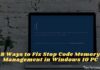 8 Ways to Fix Stop Code Memory Management in Windows 10 PC