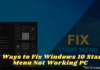 8 Ways to Fix Windows 10 Start Menu Not Working PC