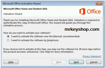 Activate using Office Activation Wizard