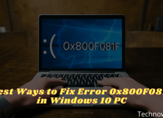 Best Ways to Fix Error 0x800F081F in Windows 10 PC