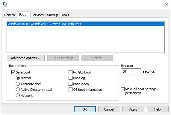 Boot Into Safe Mode