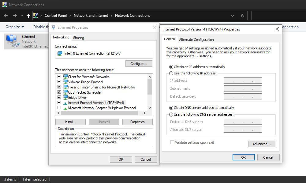 Change Network Adapter Settings