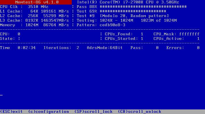 Check RAM Using MemTest86