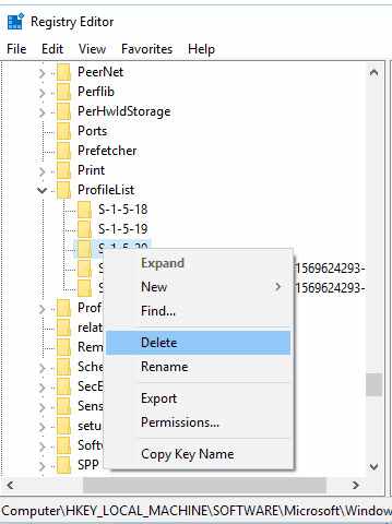 Delete ProfileImagePatch Key