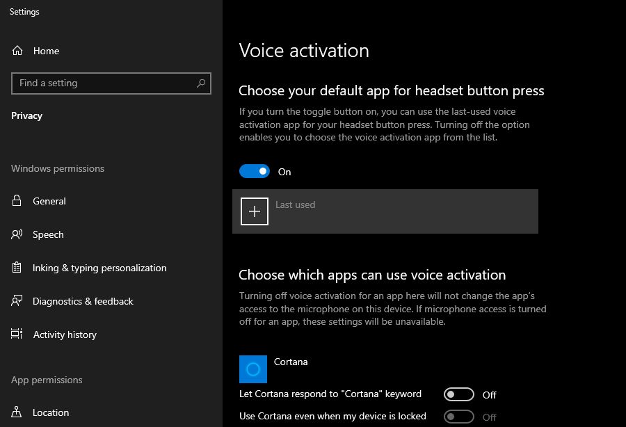 Disable Voice Activation