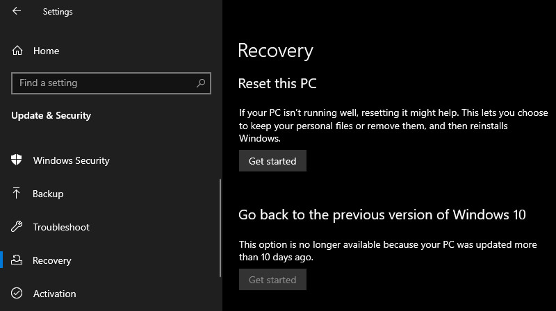 Do a Factory Reset