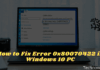 How to Fix Error 0x80070422 in Windows 10 PC