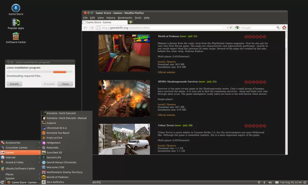 Linux Drift Games