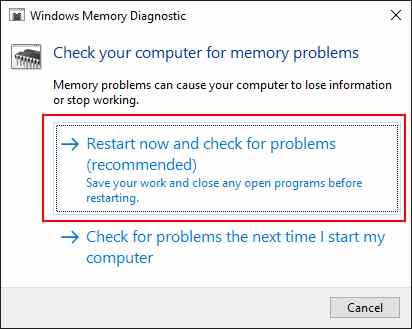 RAM diagnostics