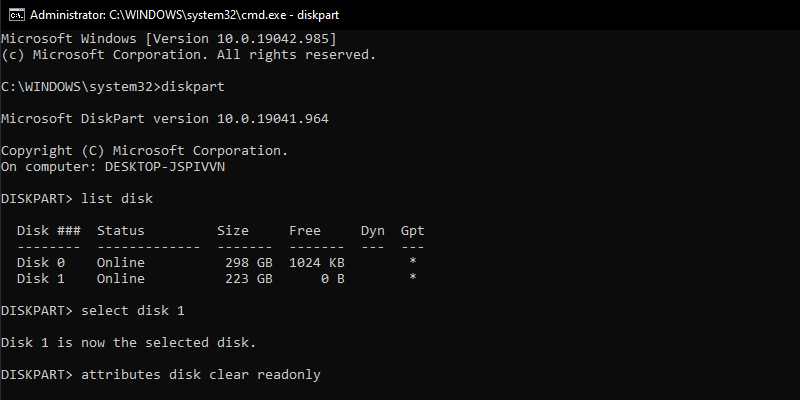 Remove Disk Drive Write Protection