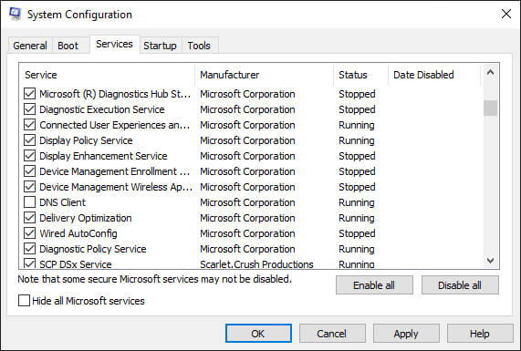 Restart Windows DNS Client Service