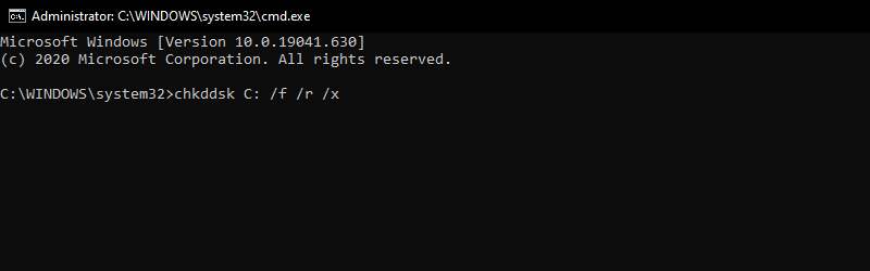 Run CHKDSK