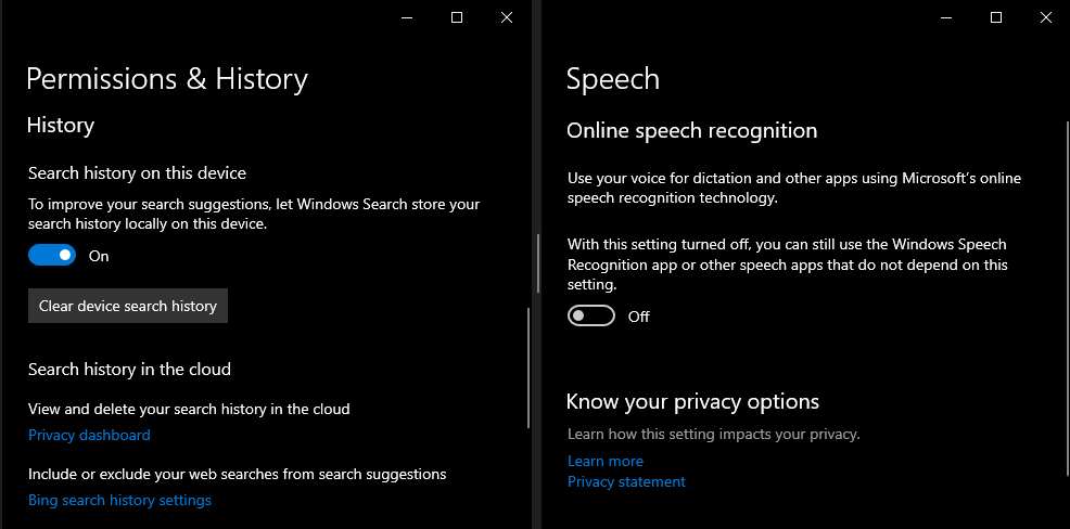 Turn Off Cortana To Record And Save Search Habits And History