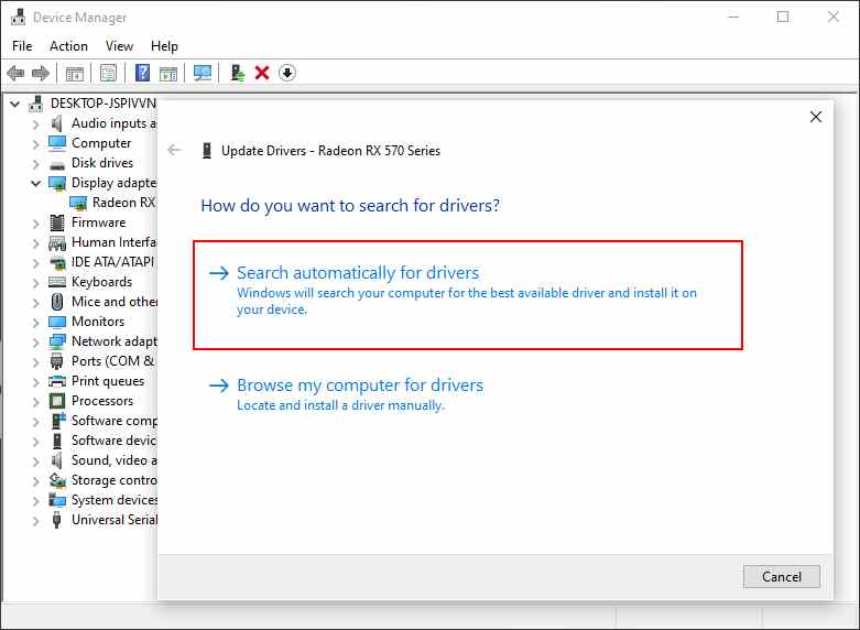 Update Graphics Card Driver