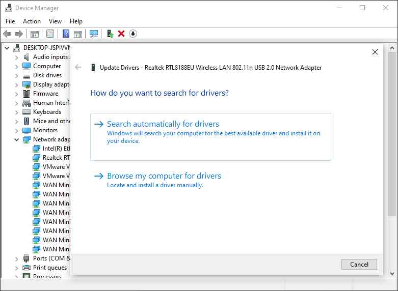 Update Network Driver