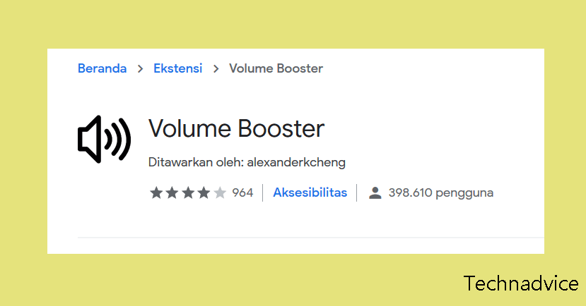 Add Volume Booster Extension In Google Chrome