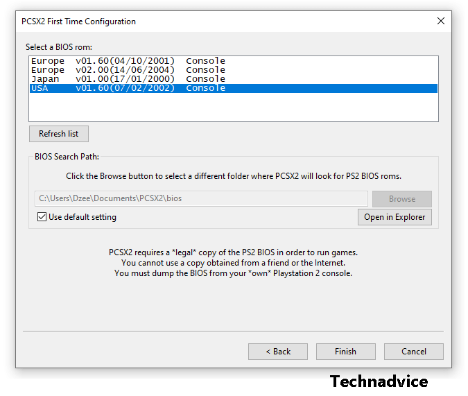 legal ps2 bios