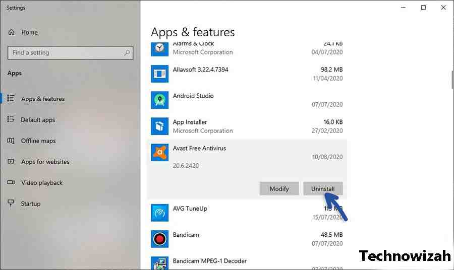 Reinstall Avast