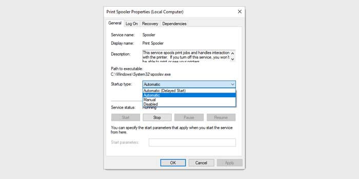 Restart Print Spooler