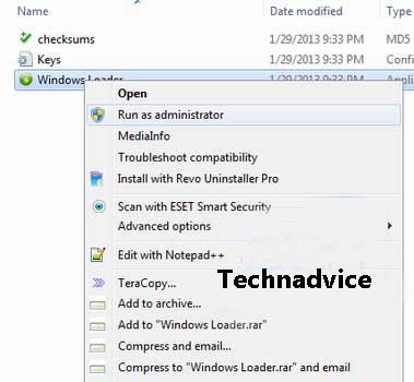 Run Admin Windows Loader