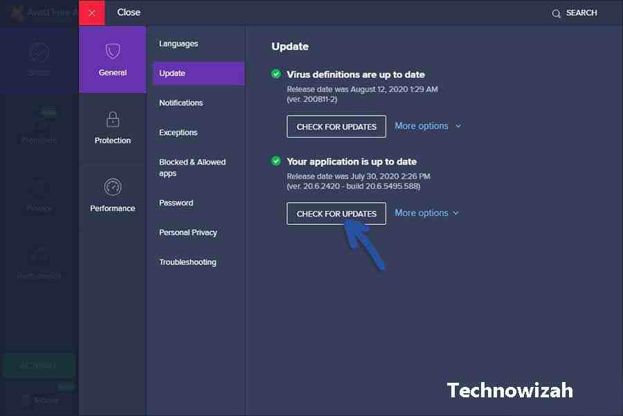 Update Avast Program