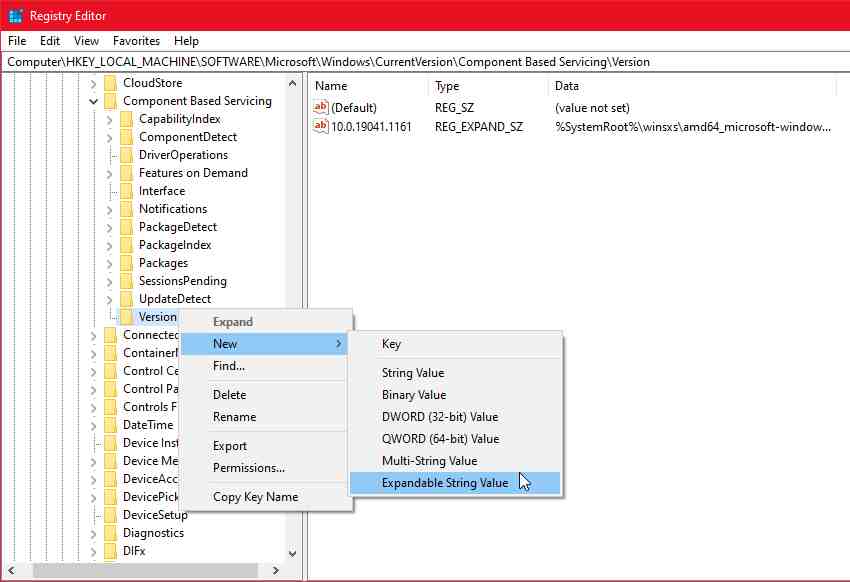 Create String Expandable Value In Registry Editor