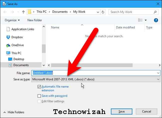 Change Word File Extension