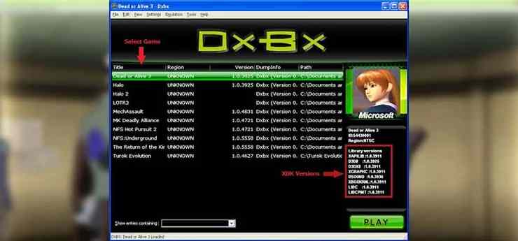 DXBX Emulator