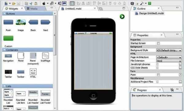 Emulator iOS MobiOne Studio