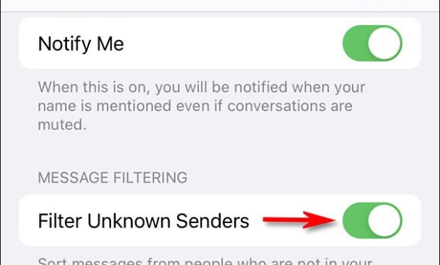 How to filter unknown senders in SMS