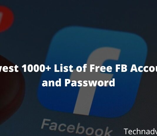 1000+ Newest Free Facebook Accounts and Password